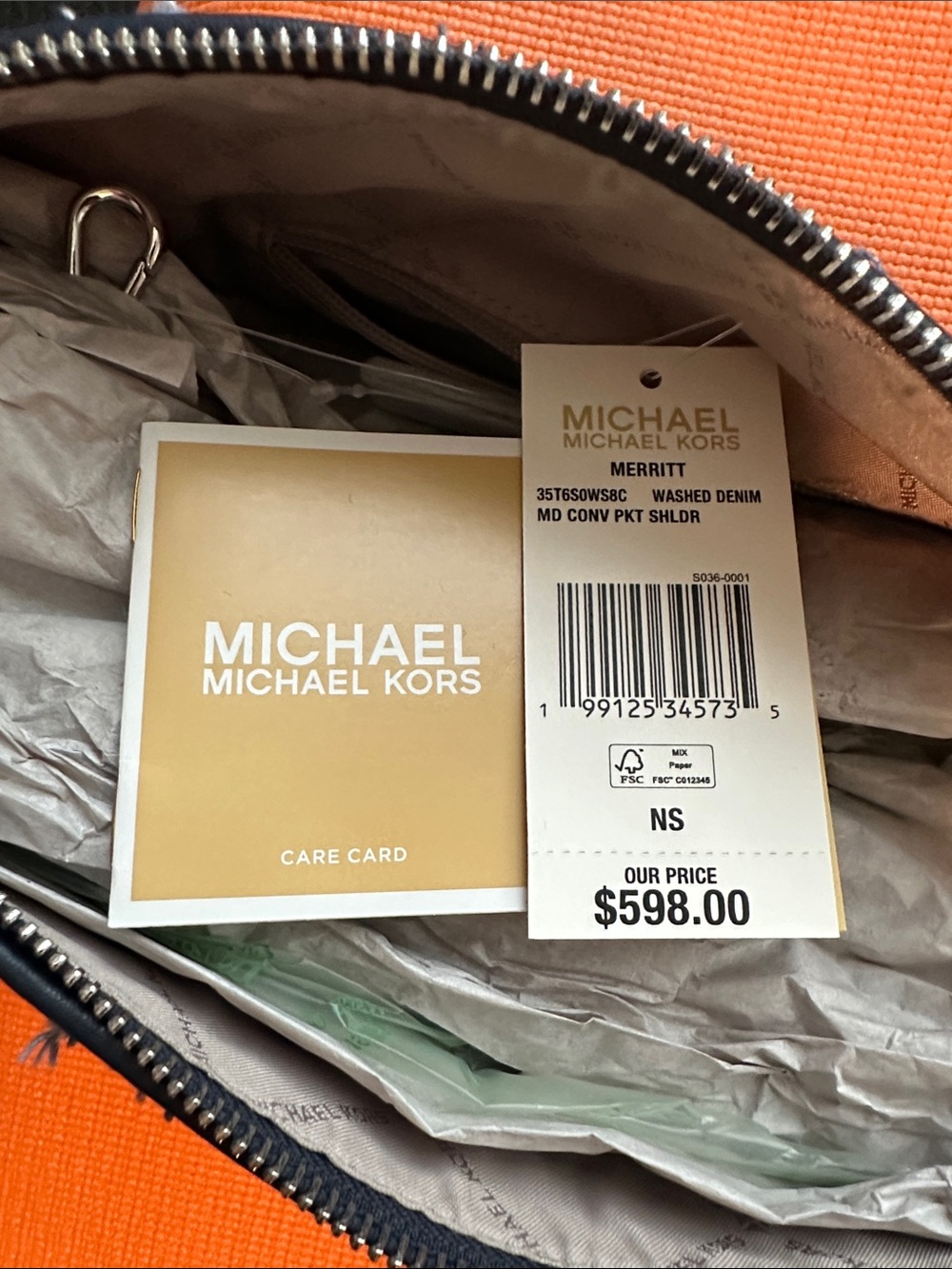 Michael Kors Patchwork Denim Convertible Shoulder Bag in Blue - Picture 6 of 6